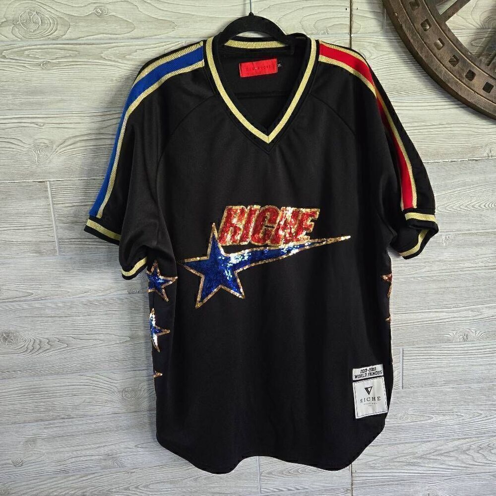 Vie + Riche Sequin Star Mens Shirt SZ 3XL